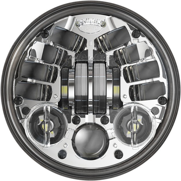 J.W. Speaker 8690 Adaptive 2 LED Headlight 5.75" Chrome PAR46