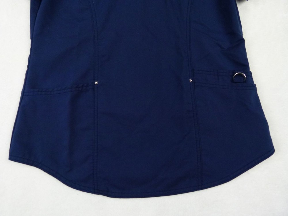 Scrubstar Women S Blue Solid Ultimate Polyester Blend V-Neck Scrub Top
