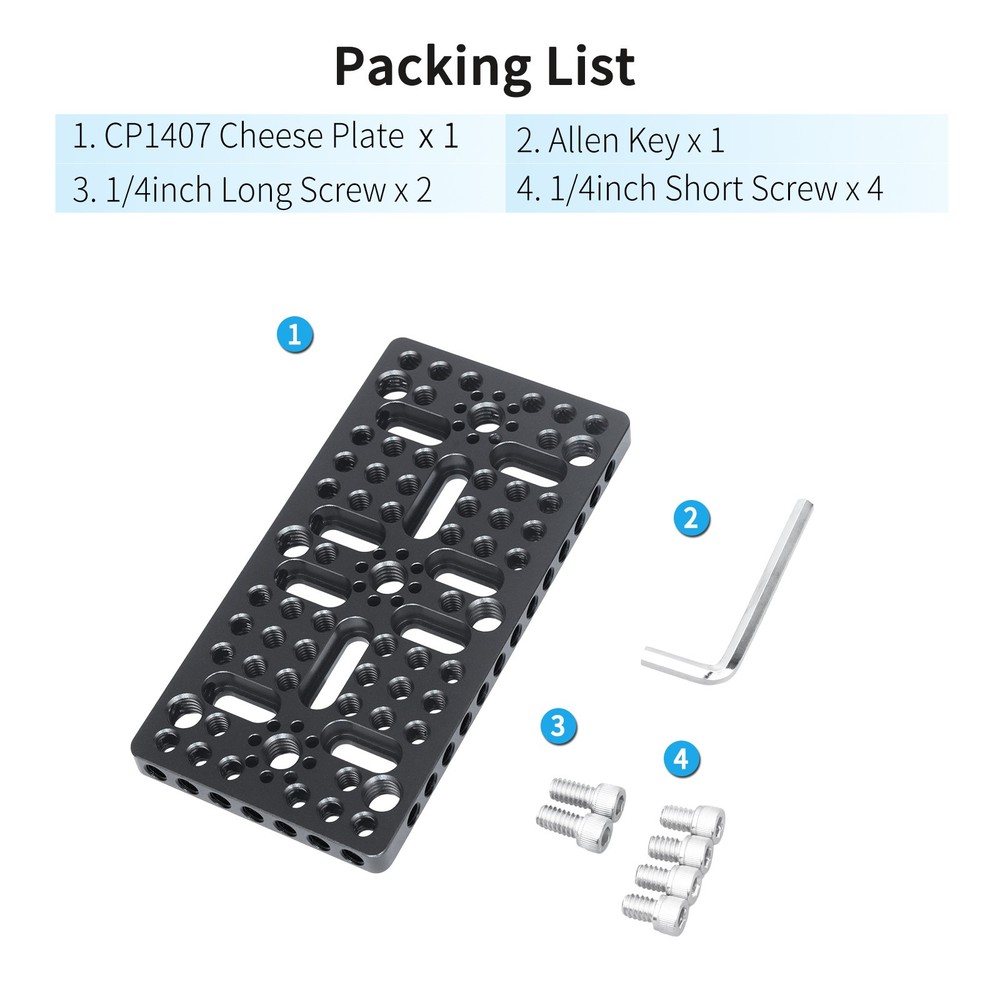 Multi-Function Mounting Plate Cheese Plate W/1/4" 3/8" Thread for Camera Tripod