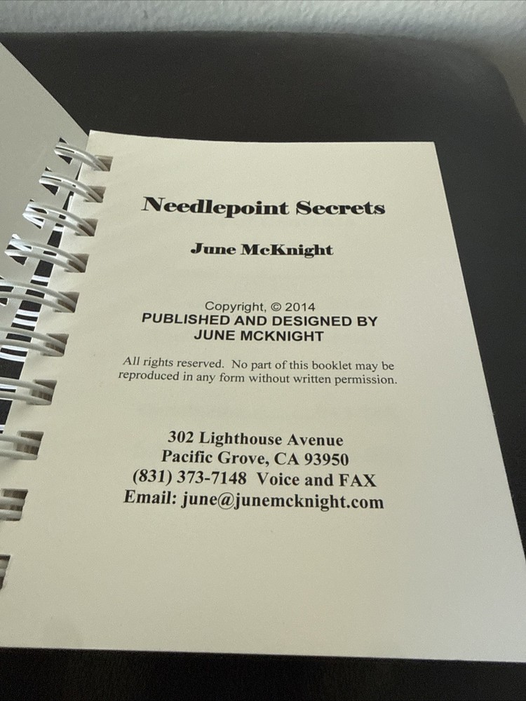 Needlepoint Secrets June McKnight Book