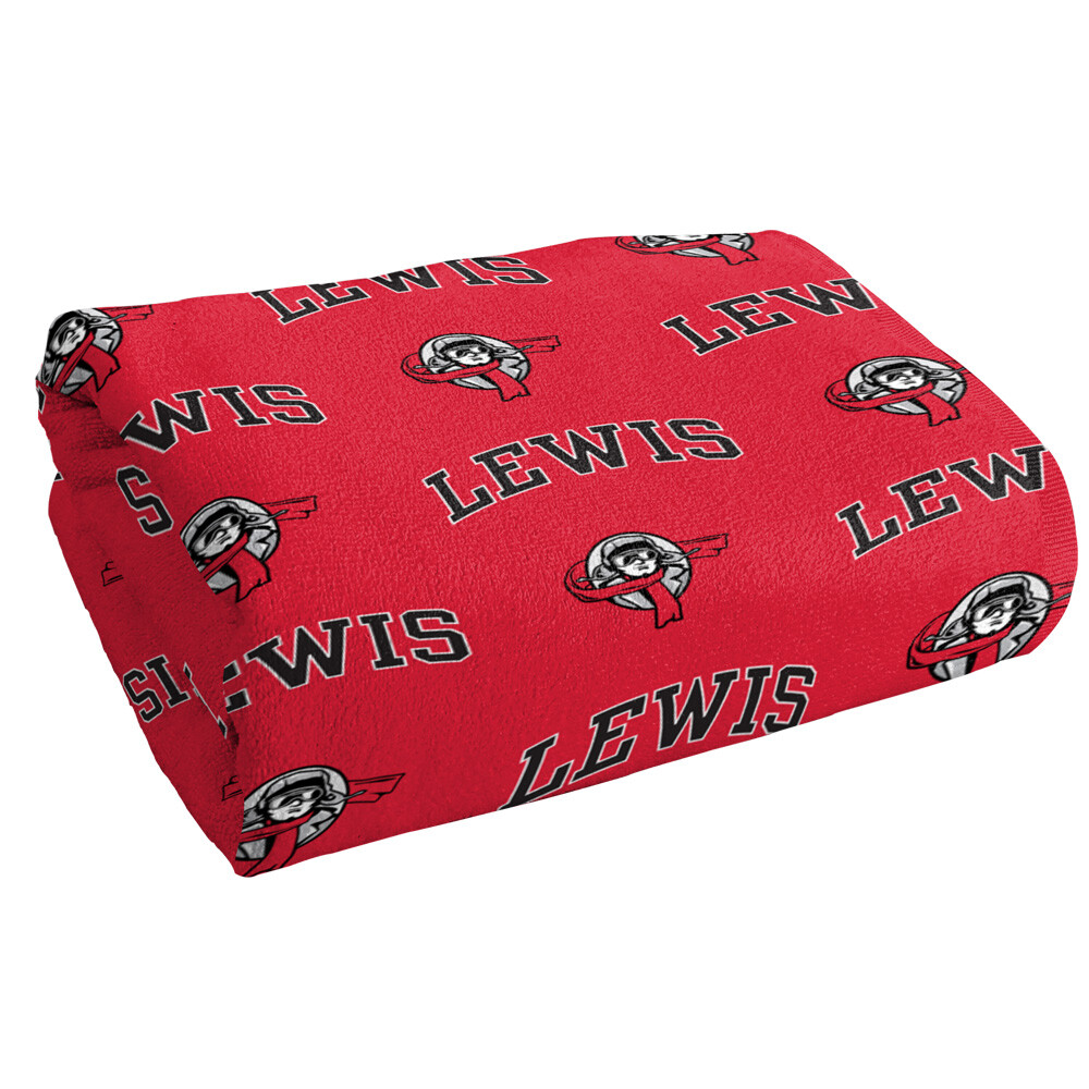 Lewis University Beach Towel/Bath Towel, 30"x60" Logo Pattern