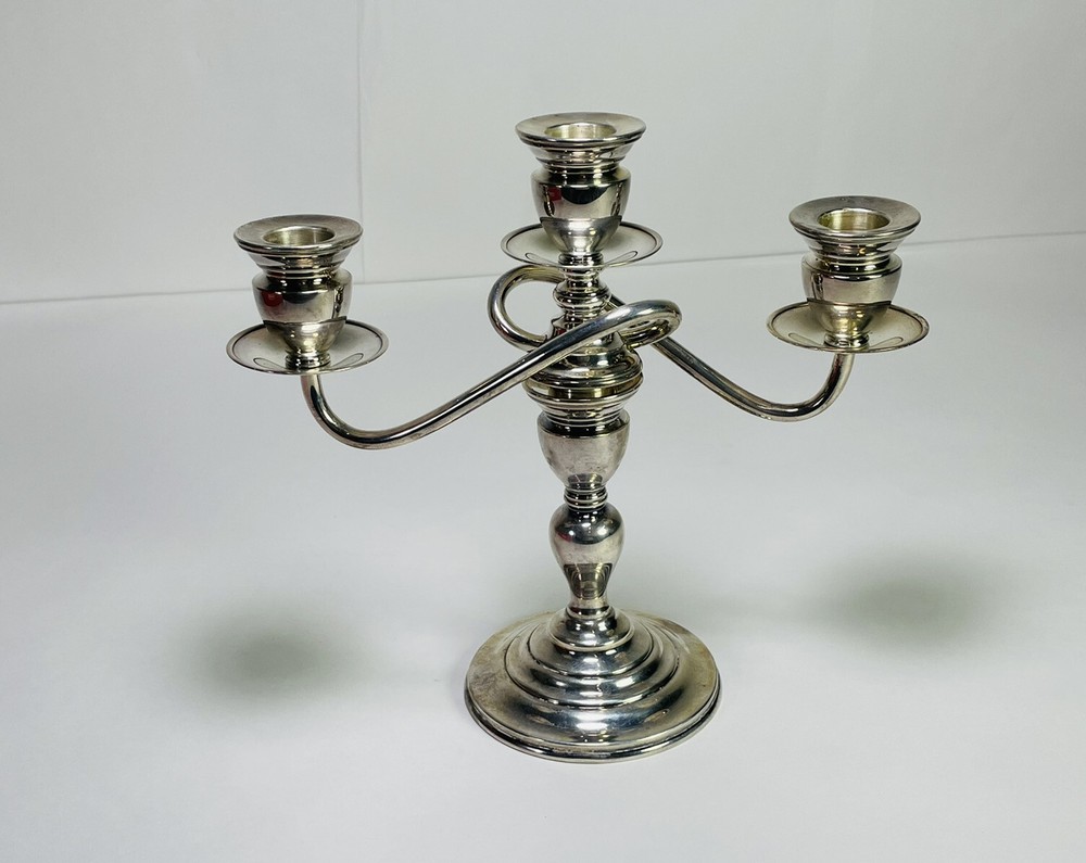 Vintage Esquire Interchangeable Sterling Silver 3 Candle Candelabra