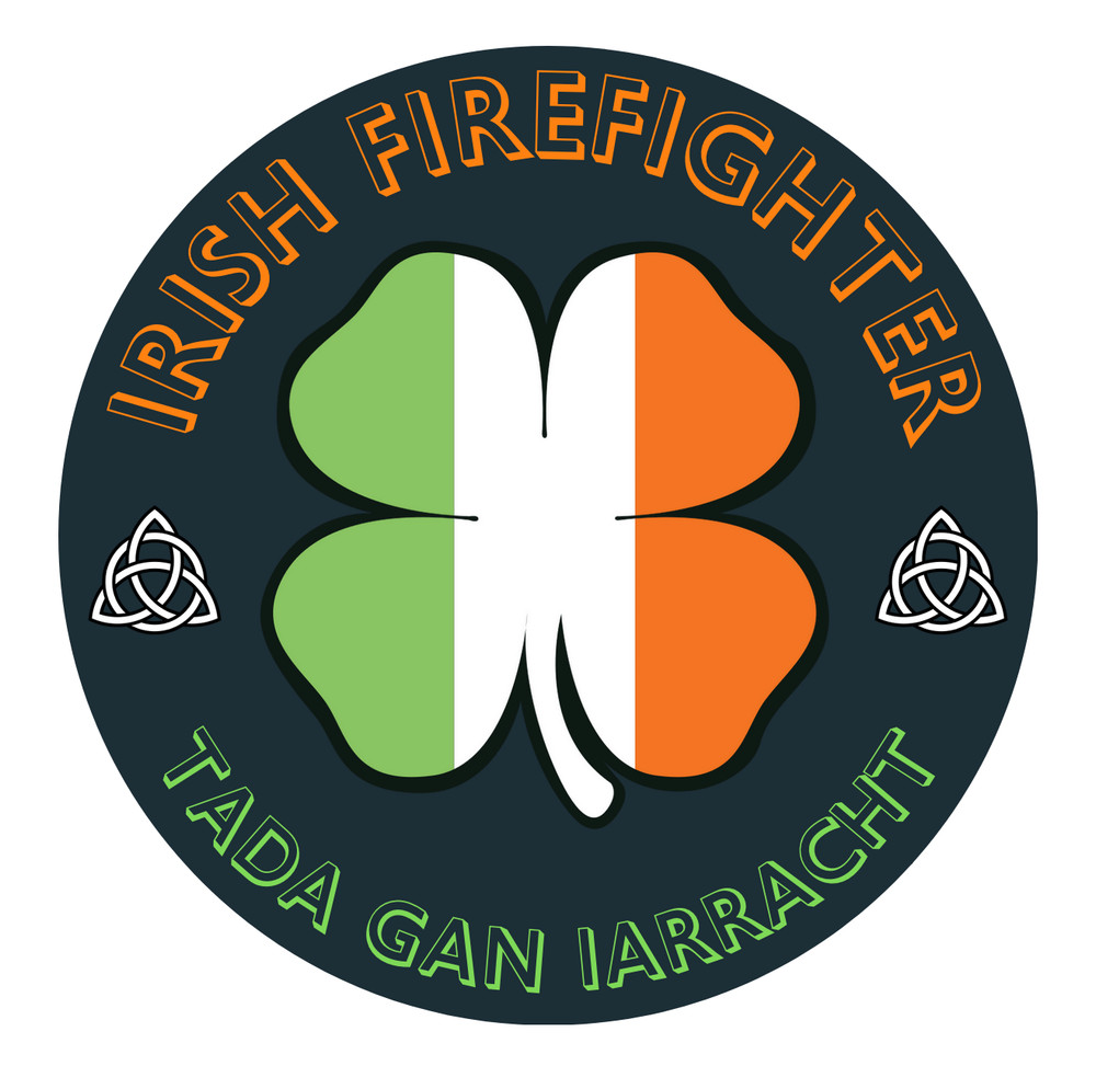 3" Irish Firefighter helmet sticker