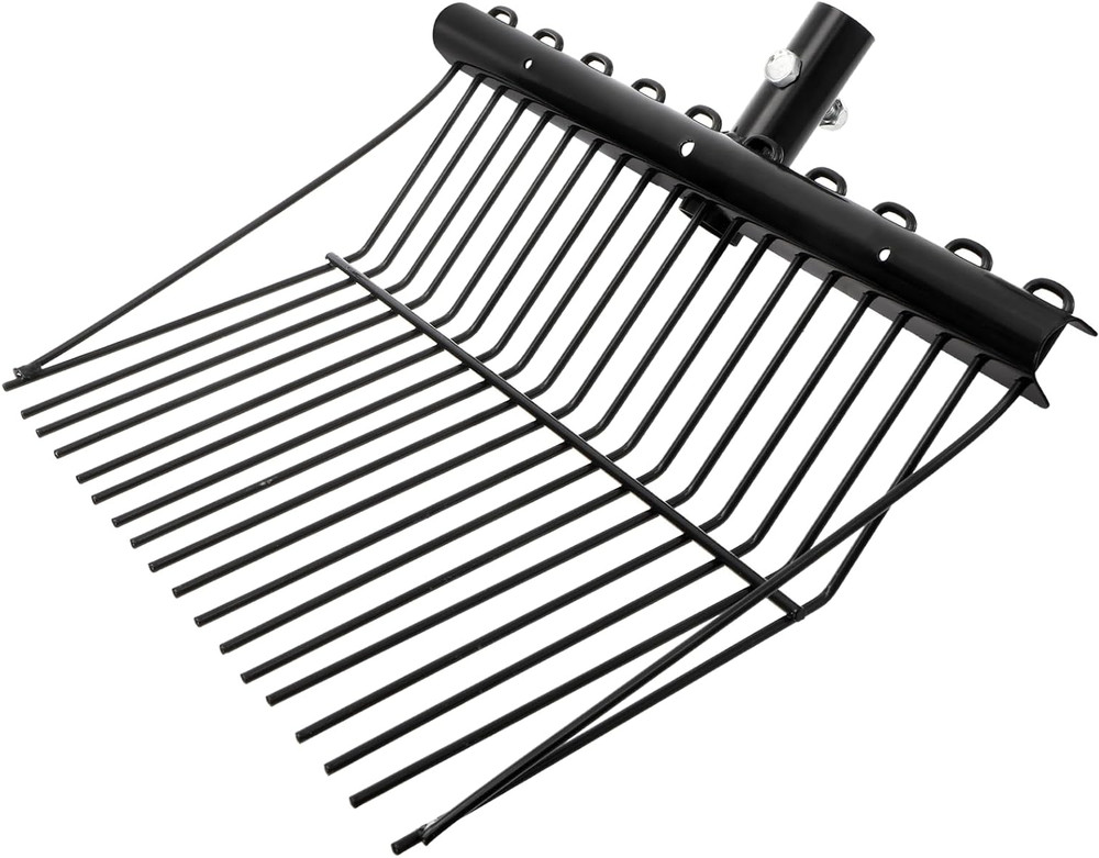 Pitch Manure Fork Head Metal Replacement Digging Rake Angled Tines Mulch Hay