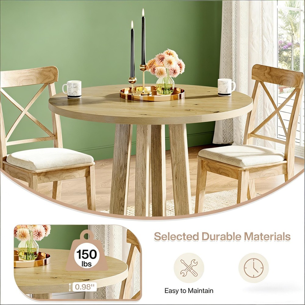 Compact Greeting Table,Wood Kitchen Table,Round Dining Table,Reading table