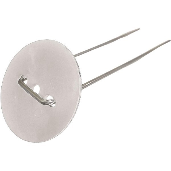 Farm Plastic Supply - White Ground Staple Cap and Stake