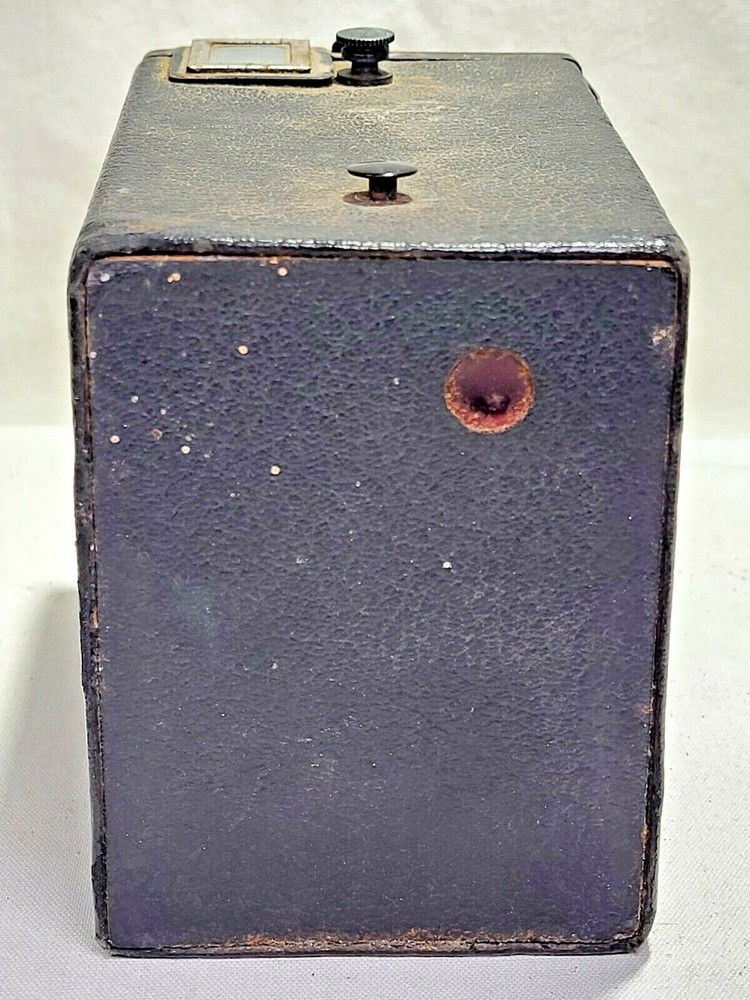 Kodak Brownie Junior Six-20 Box Camera, Missing Top Leather Handle, Shutter Work