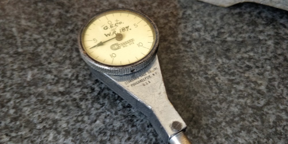 TESTED Dial Indicator: .001"- Standard Gage USA #012