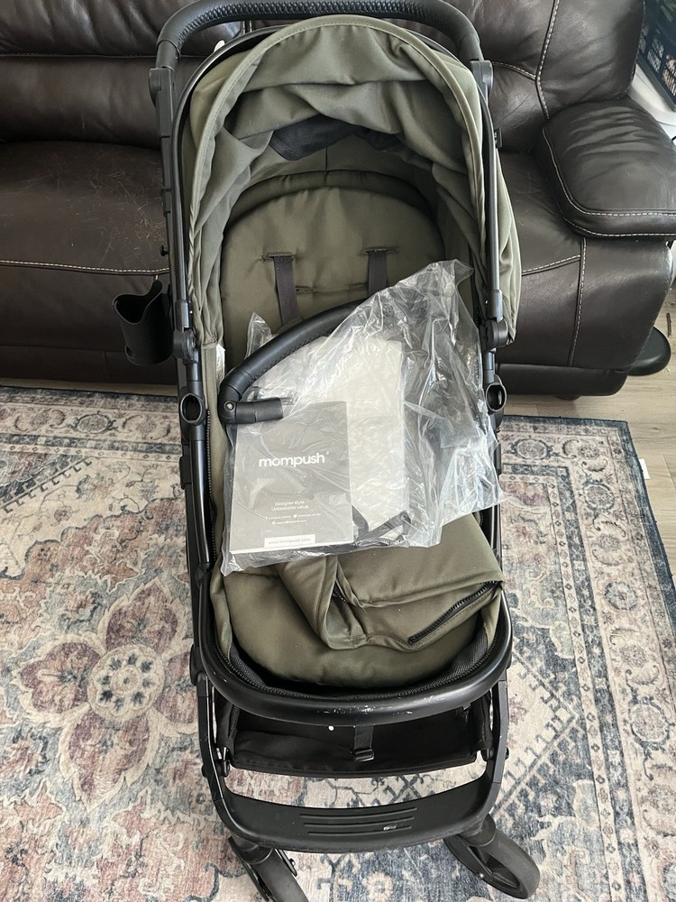 Mompush Green & Black Single Stroller
