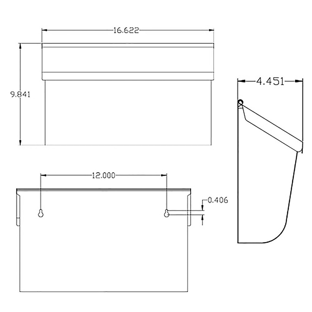Woodlands Wall-Mounted Mailbox for Outside Rust-Resistant Galvanized Steel Meta