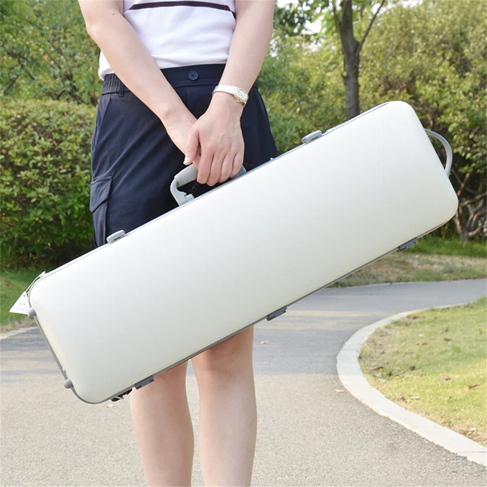 Advanced High Quality Composite PC coded lock abrazine white 4/4 violin case