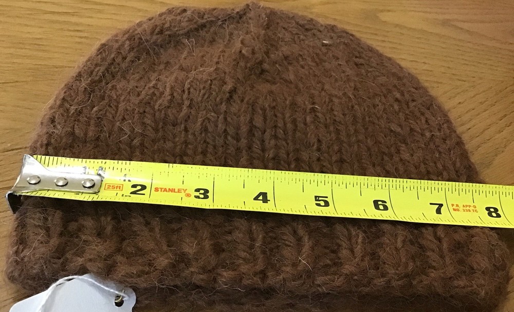 Brown Alpaca Crocheted Handmade Skull Cap