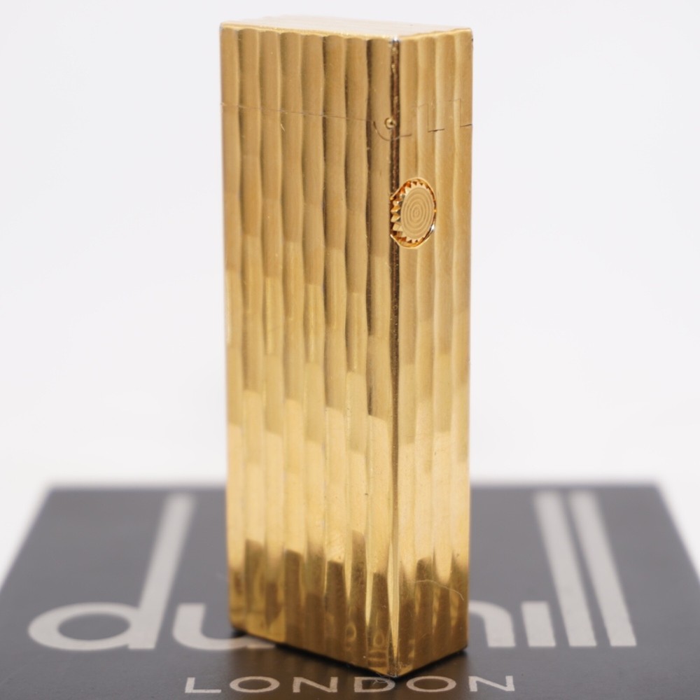 Dunhill Lighter Gold Bambo Pattern-Ultrasonically Cleaned_Working