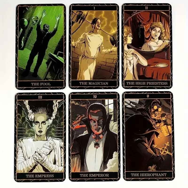 Universal Monsters 78 Card Tarot Deck QR Guidebook Divination Fortune Telling
