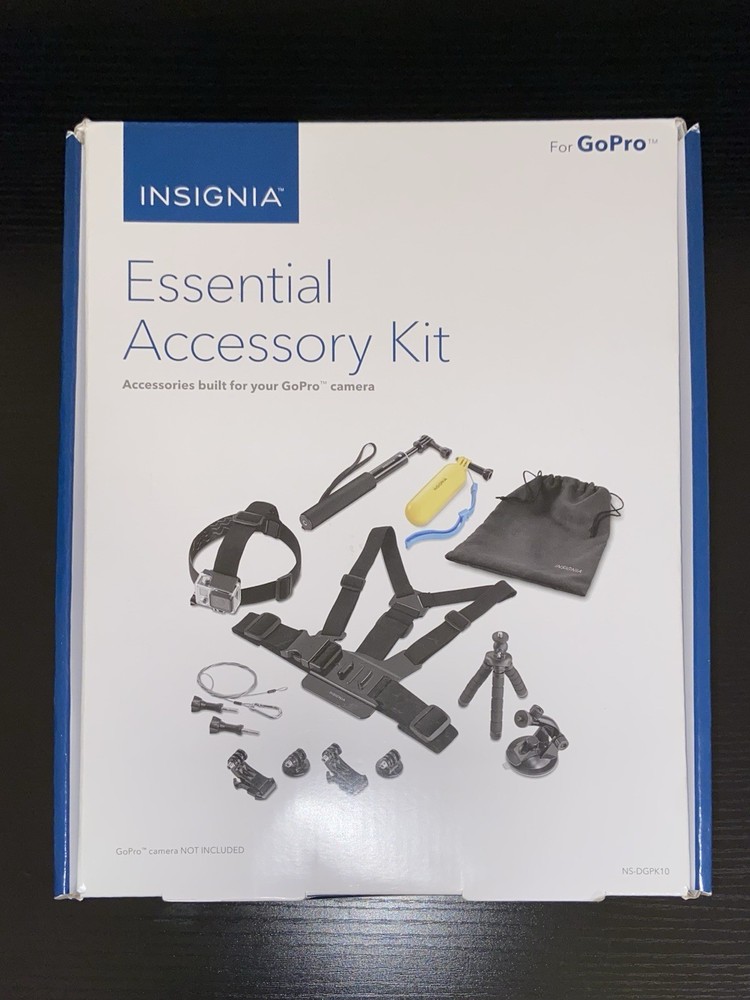 Insignia Essential Accessory Kit for GoPro – 12 Piece Set
