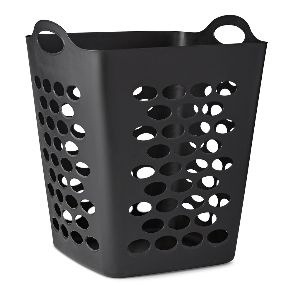 Square Laundry Hamper, Black, Adult