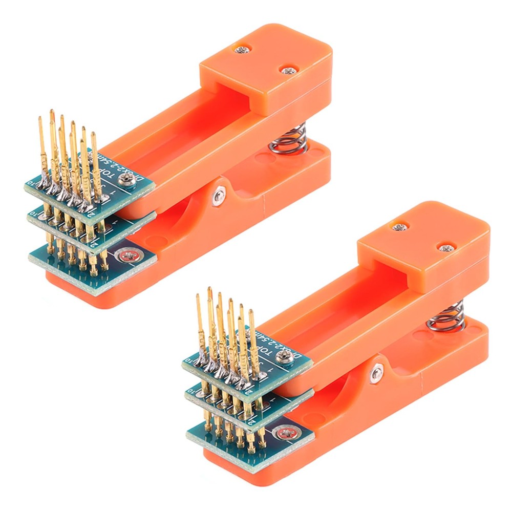 2 PCS 2.54mm 2x5 Pin Double Row Test Clip Module Board Program Burning Wire