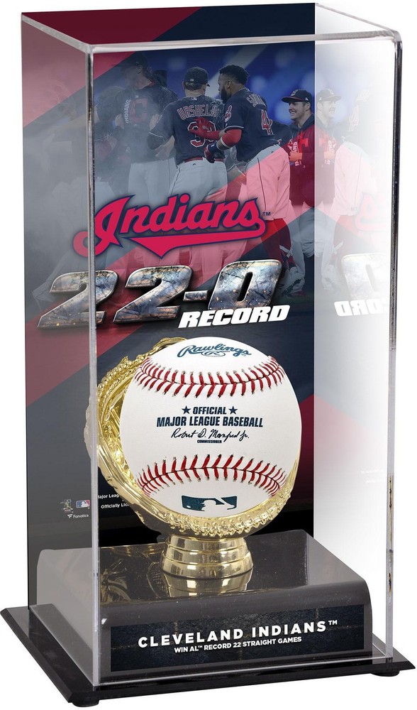 Indians 2017 Record Winning Streak Display Case & Image - Fanatics Authentic