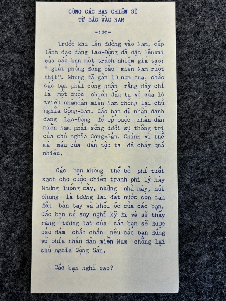 US Armed Forces Vietnam War Surrender Leaflet #8