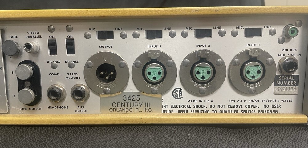 Vintage Shure SE30 Gated Compressor/Mixer