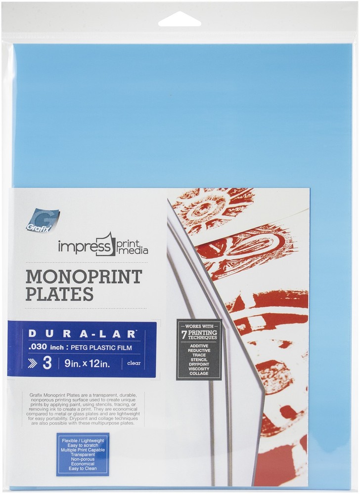 Grafix K30DC912 Impress Monoprint Plates 3/Pkg-9"X12"