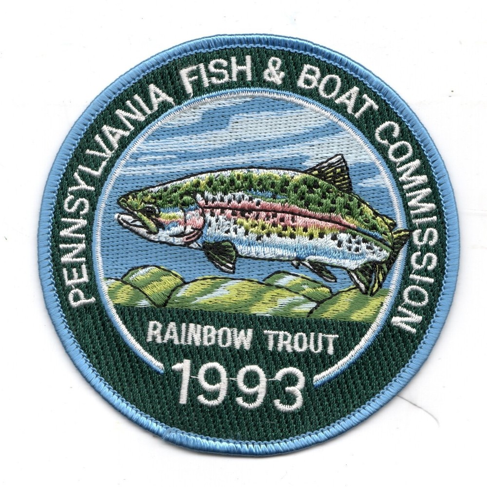 1993 PA FISH & BOAT COMM 4" PATCH ORIGINAL RAINBOW TROUT