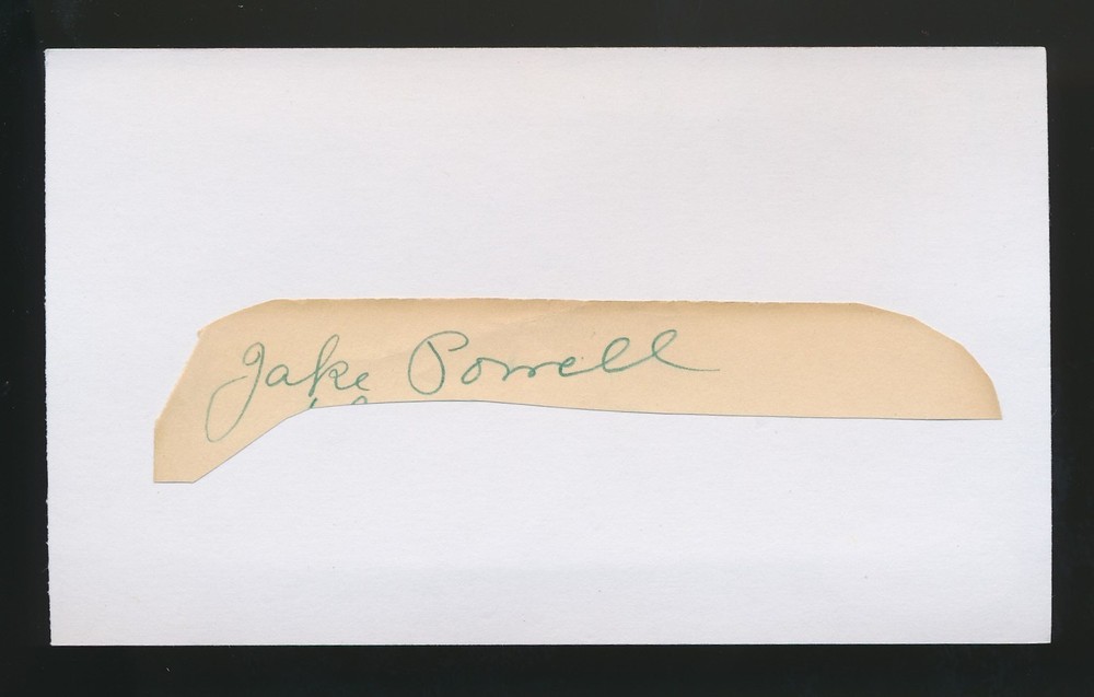 1936 Yankees JAKE POWELL Baseball Autograph FULL JSA, Died 1948