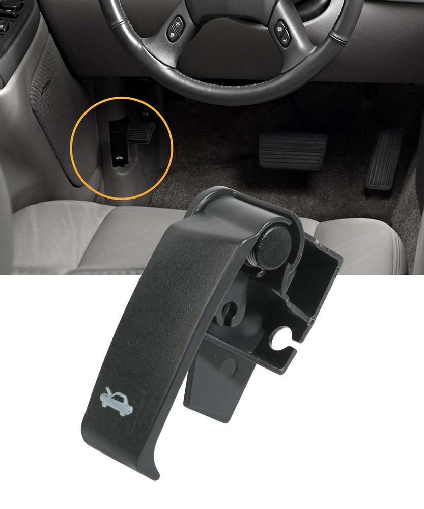 VARGTR Hood Release Handle,Hood Latch Pull Black with Brushed Finish