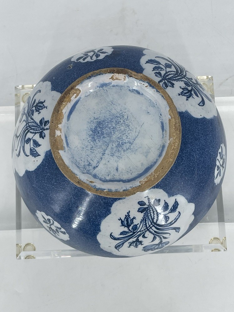 Delft Blue and White Berry Colander Strainer (Restored)