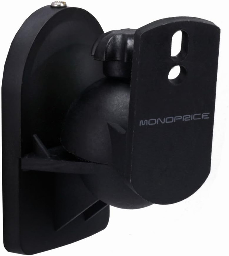 Low Profile 7.5 Lb. Capacity Speaker Wall Mount Brackets (Pair) Black
