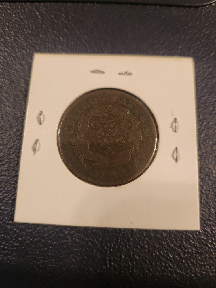 1833 Matron Coronet Head Large Cent 1c Penny Coin