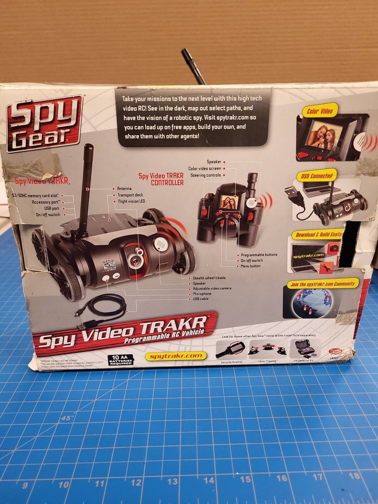 Spy Gear Spy Video TRAKR Programmable RC Vehicle Remote Control Toy Untested
