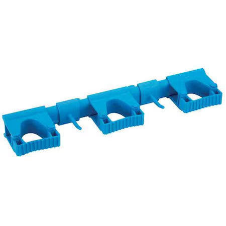 Vikan 10113 Tool Wall Bracket, 16 1/2 In L, Blue