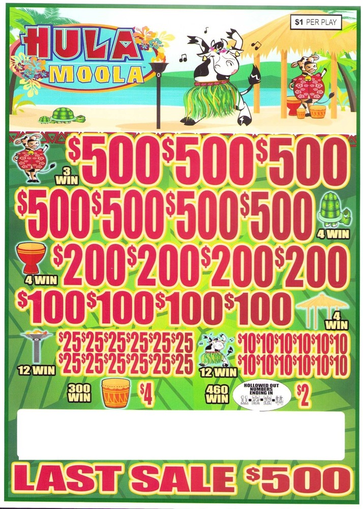 Pull Tab Tickets - Jar - Game - Hula Moola - 10,020 ct