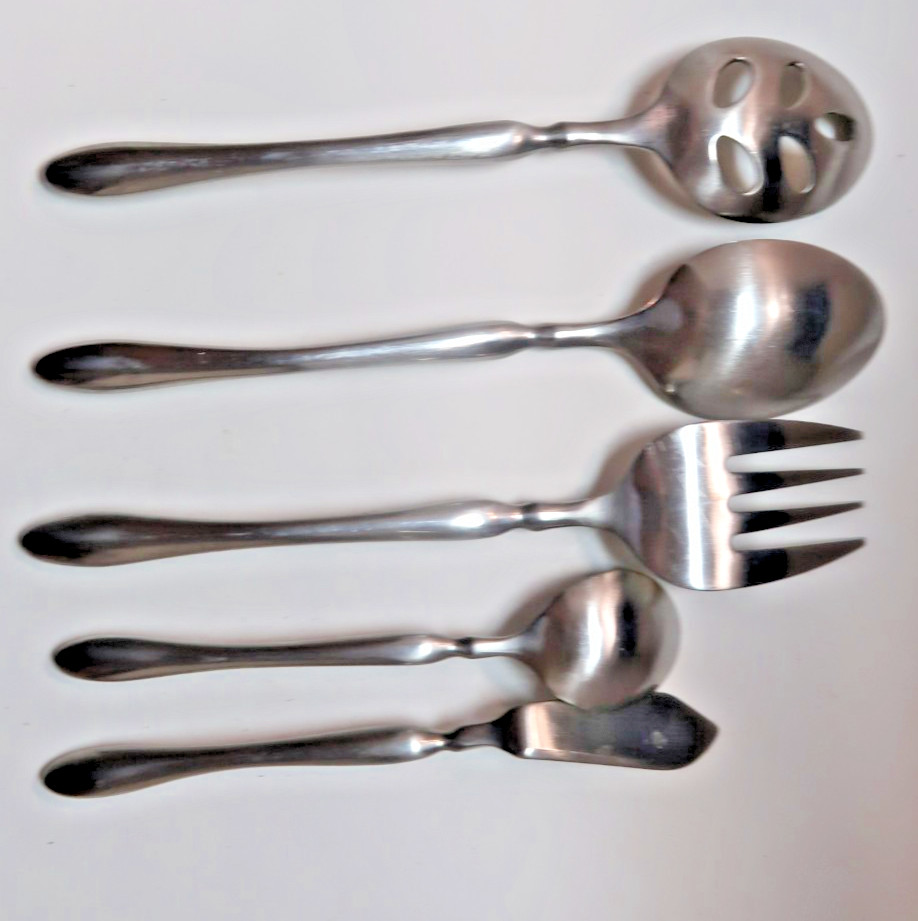 Hampton Stainless AKA HSV31 Unknown Pattern 1 Hostess Set 5 Pieces