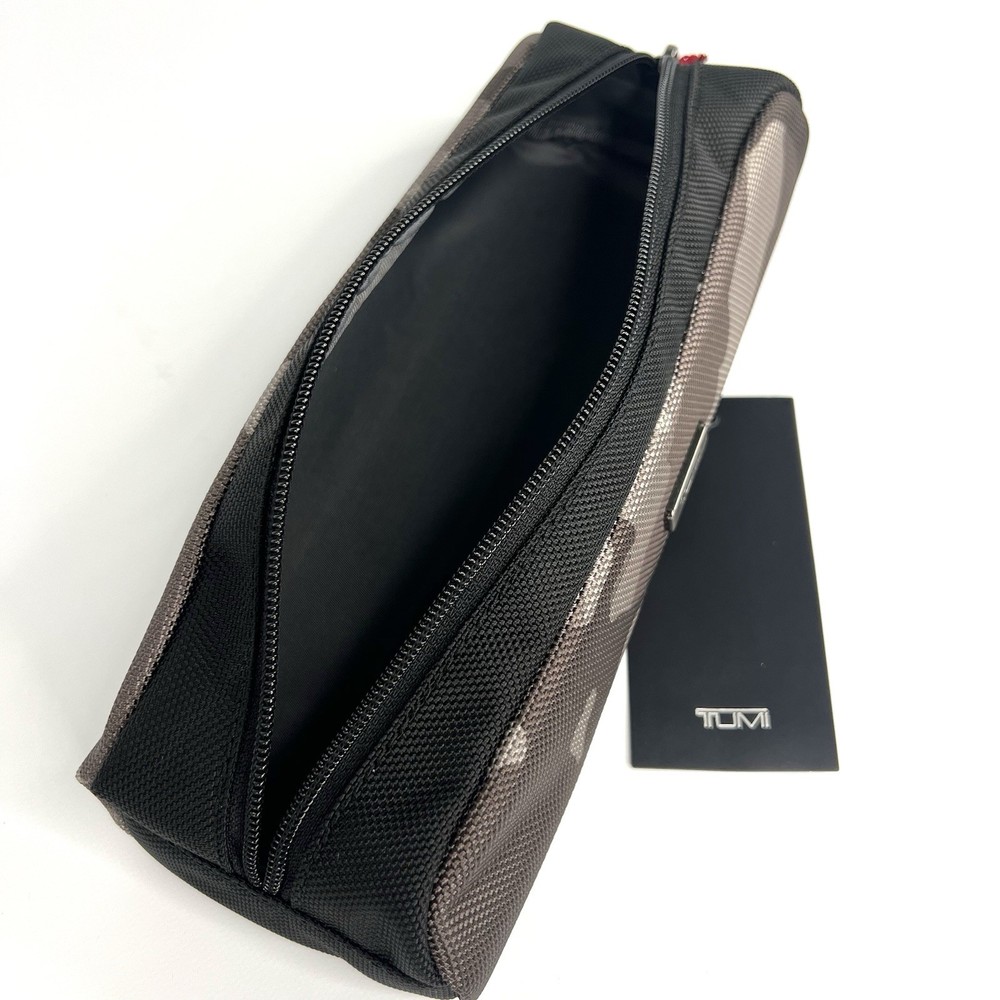 TUMI Accent Accessory Cord Pouch City Map Print Camo Grey Black