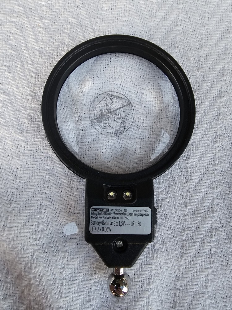 PARKSIDE Helping Hands LED Magnifier set with cast iron base