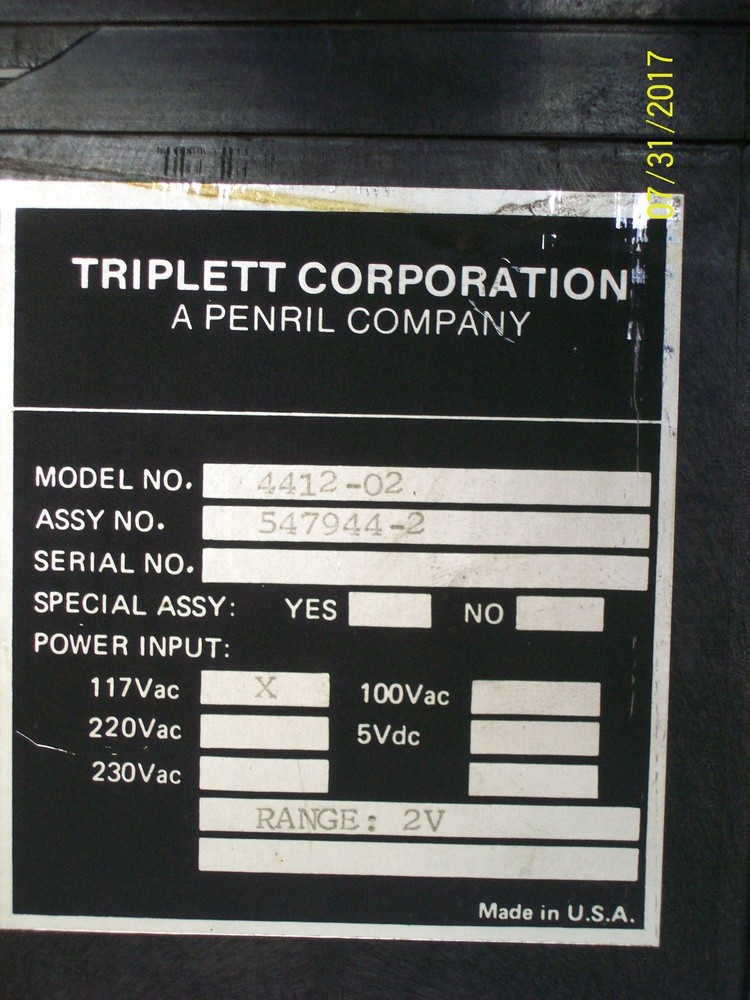 TRIPLETT 4412-02 VOLTMETER