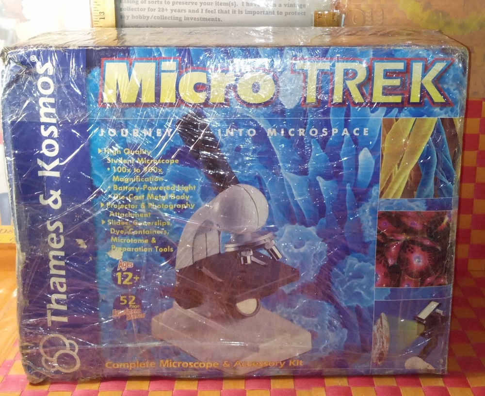 Microscope set, Micro Trek, #636814, complete in original box, vtg. 2003 by Tham