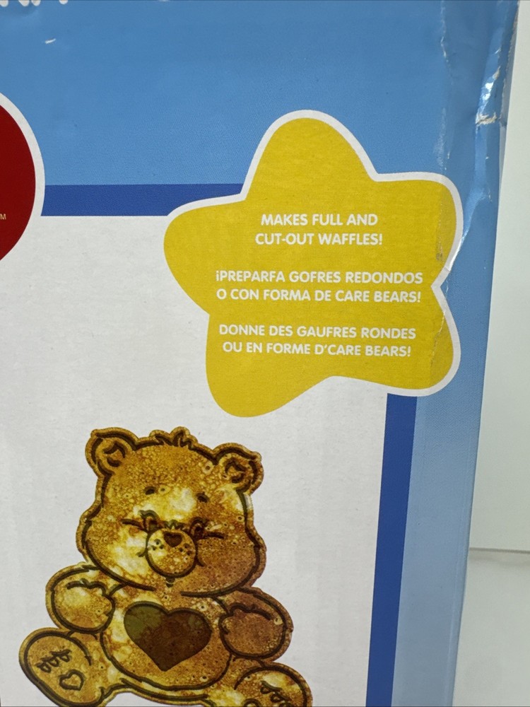 Care Bears Waffle Maker Round or Bear Shape Kitchen Baking Breakfast MIB NEW