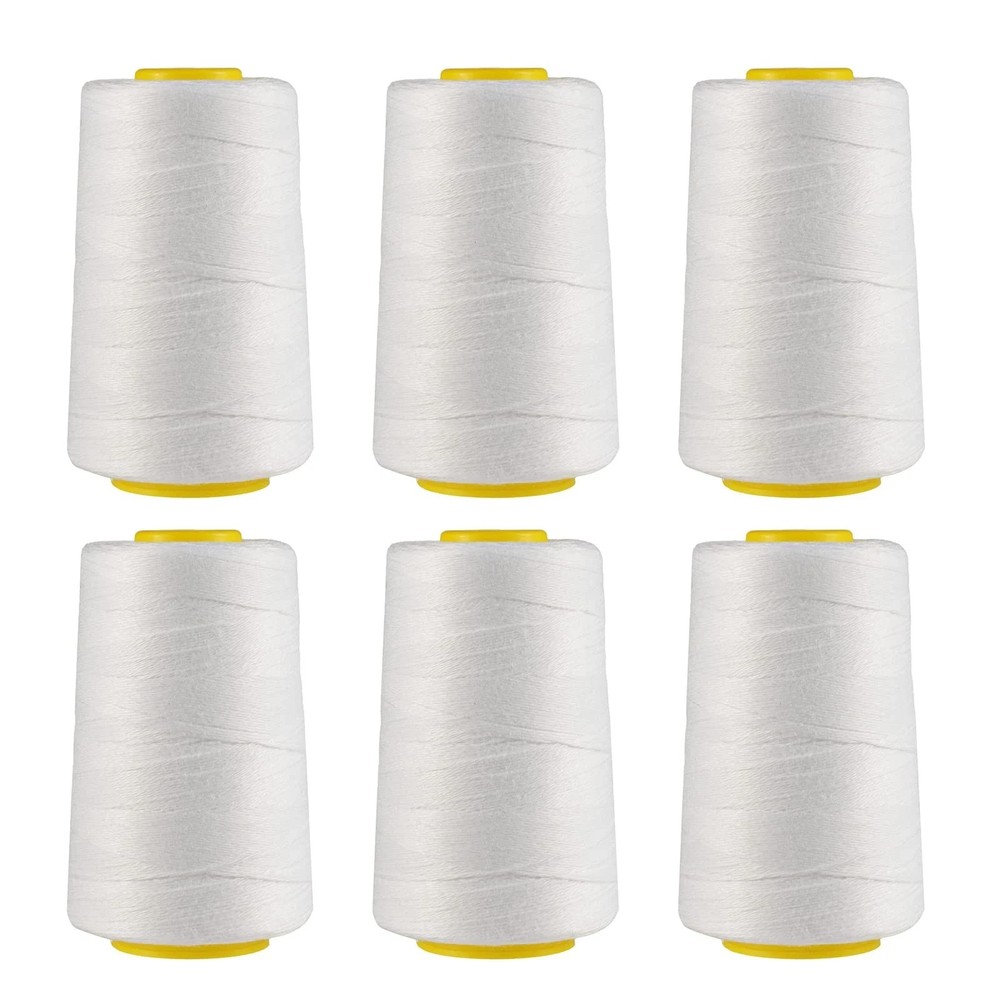 6 Rolls Heavy Duty Spool Sewing Thread For Bags Stitcher Closer