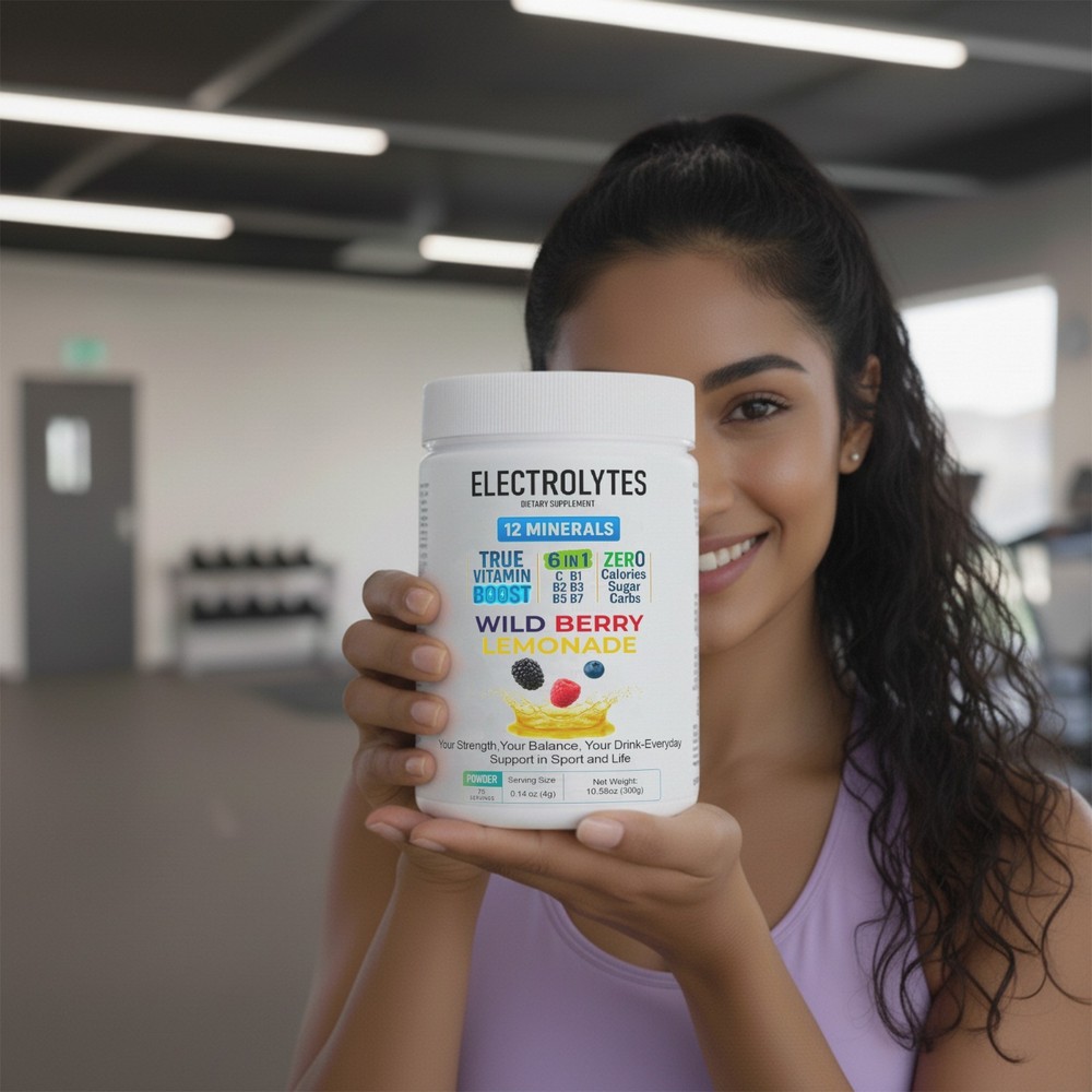 Electrolyte Complex Hydration Powder | 12 Minerals + 6 Vitamins | Wild Berry