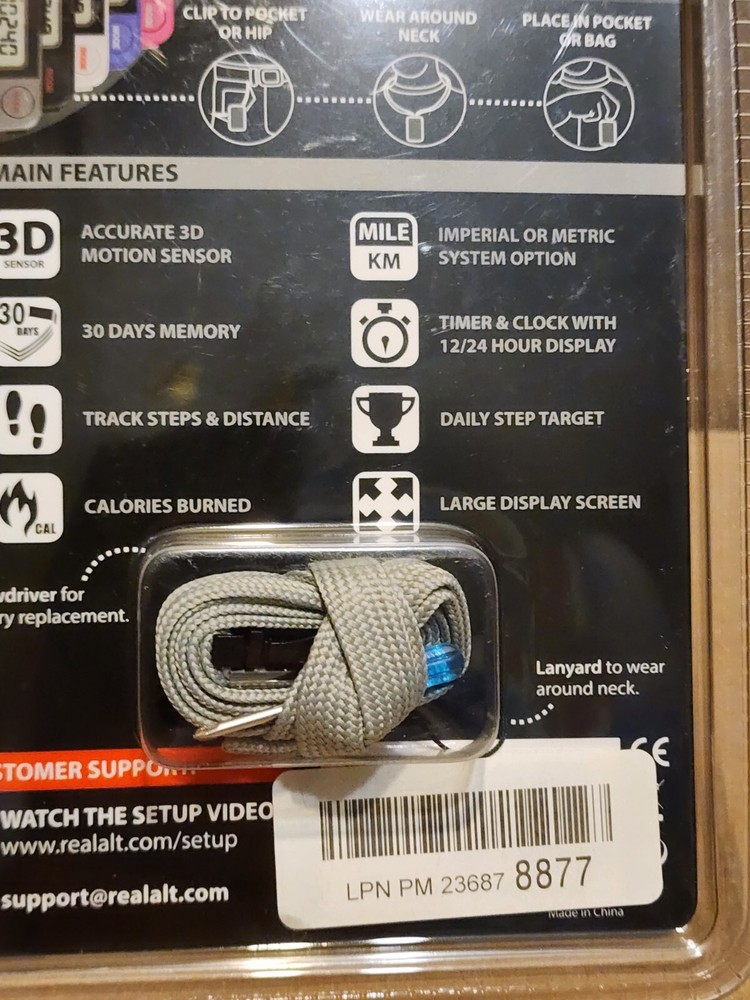 3D TriSport 3D Pedometer by Realalt 3D Motion Sensor Advanced Tri-Axis 3D Motion