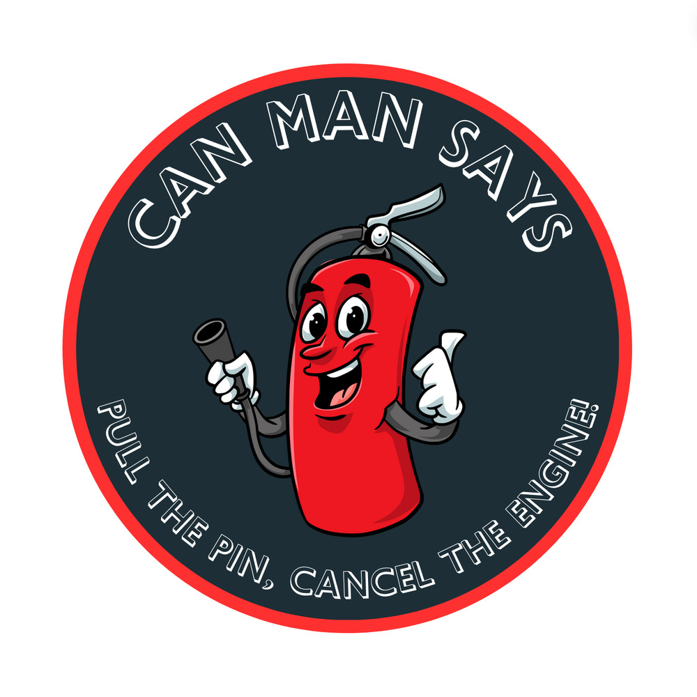 3" Can Man fire helmet sticker