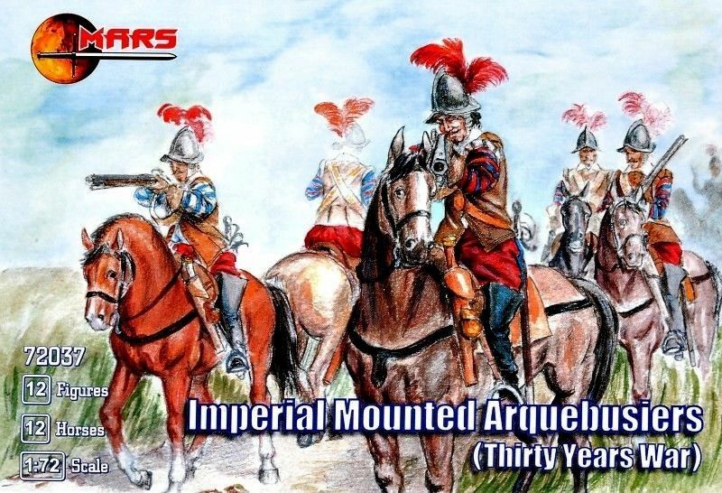 Mars Figures 72037 - 1/72 Imperial Mounted Arquebusiers 12 Fig, scale model kit