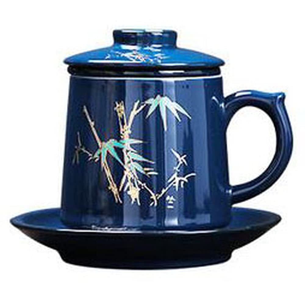 450ml Tea Water Separation Tea Cup Filter Cup Office Household Ceramic Water Mug