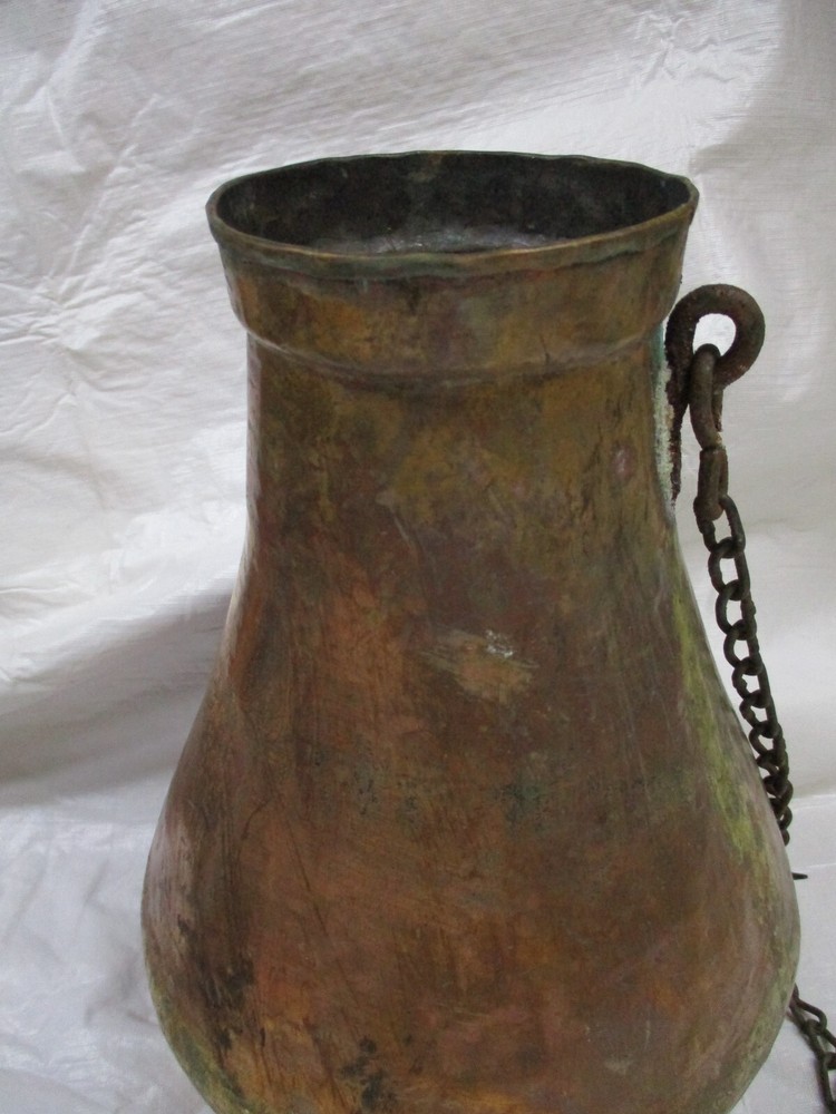 Vintage Copper 13" Planter - Home Decor