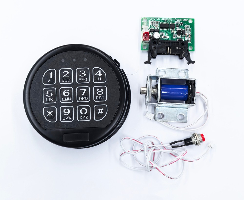 Gun Safe Lock Replacement Black Keypad Lock Safe Electronic Solenoid Lock