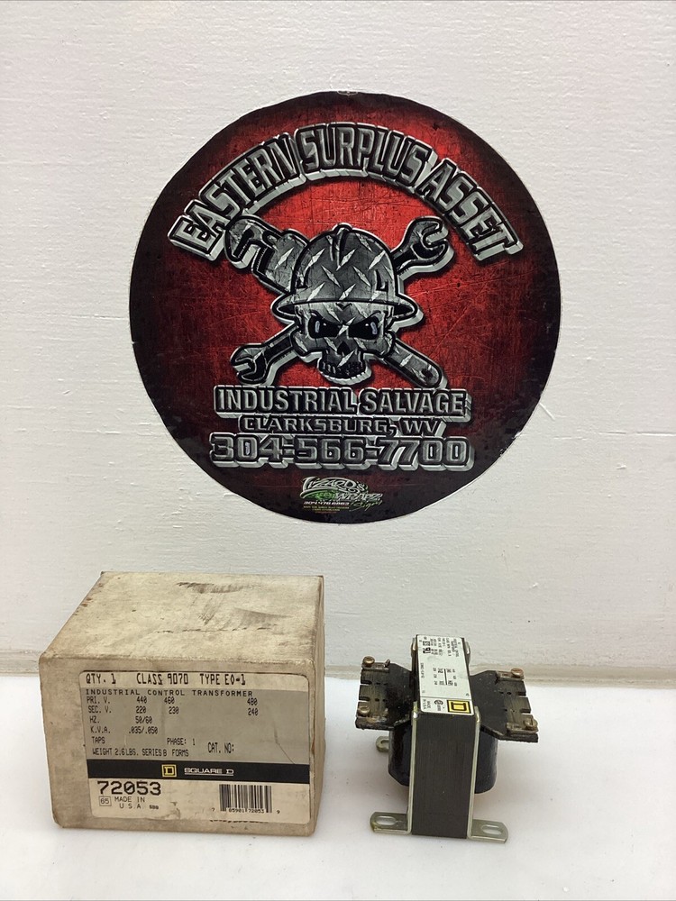 Square D Industrial Control Transformer Class 9070 Series B 72053 ￼