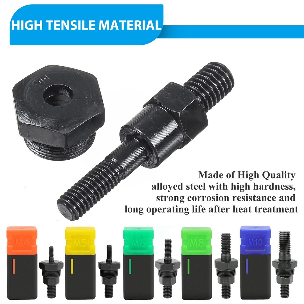 1510pc Rivet Nut Gun Kit Rivnut Setting Tools Nut Setter Tool Hand Blind Riveter